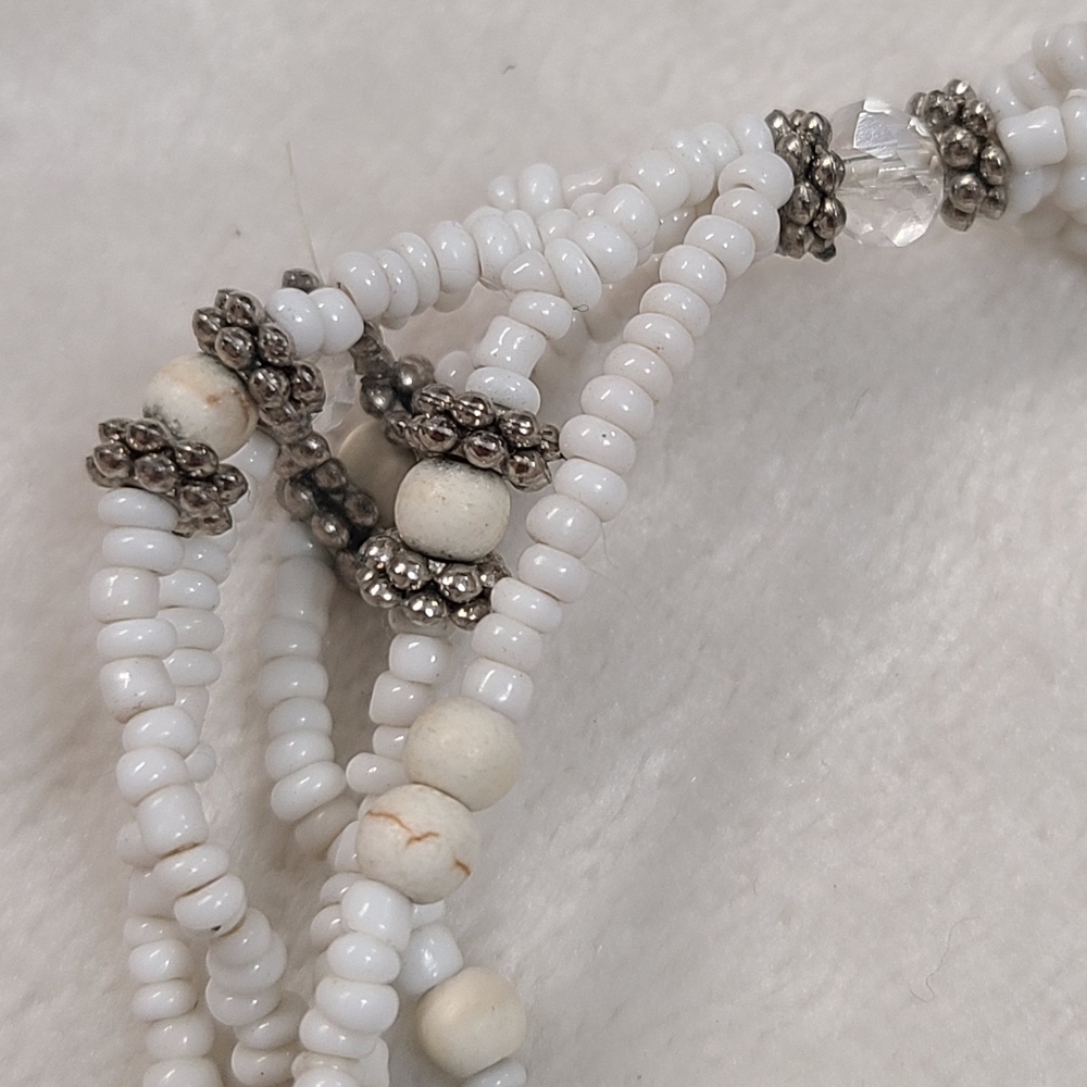 Multicolored Multi Strand Mixed Bead & Crystal Br… - image 2